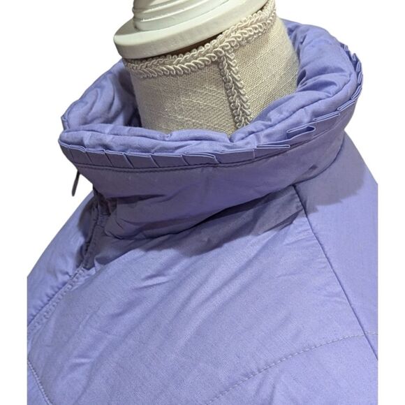 VTG Robbe Skiwear USA Ladies S Ski & Snow Jacket Purple Tie Waist Ruffle Trim - Picture 7 of 12